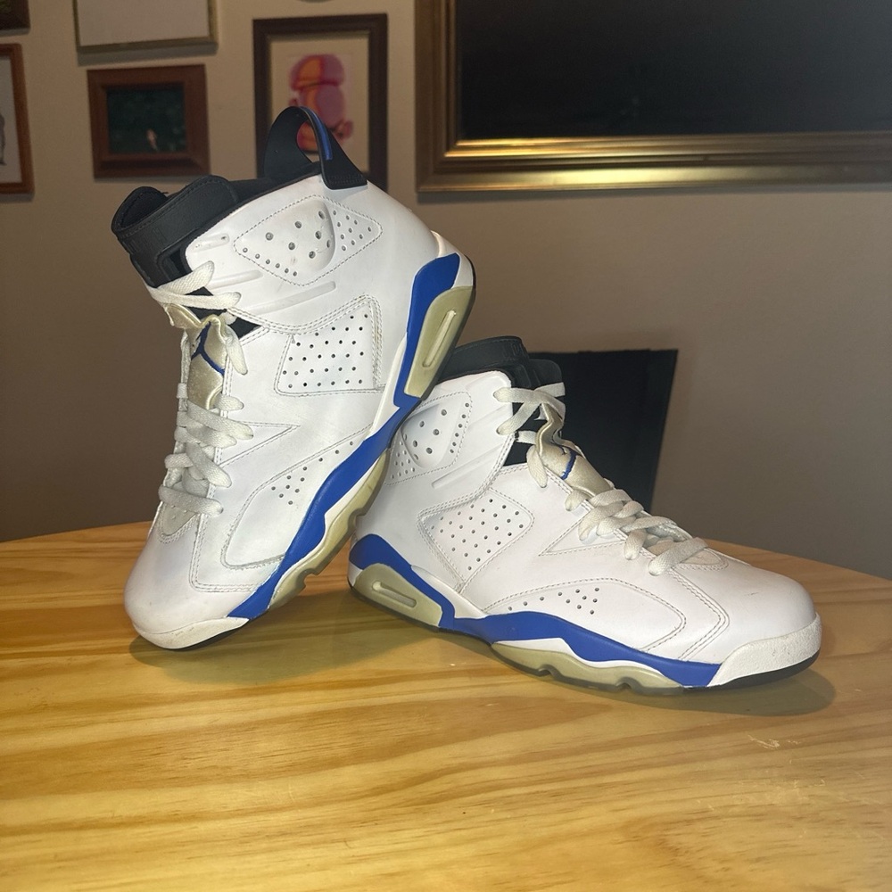 Size 9.5 - Nike Jordan 6 Retro Sport Blue 2014 CLEAN